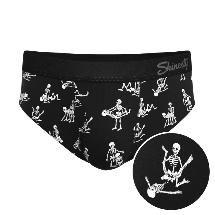The Bare Back Bones | Glow in the Dark Skeletons Ball Hammock® Pouch Underwear Briefs