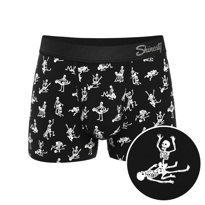 The Bare Back Bones | Glow in the Dark Skeletons Ball Hammock® Pouch Trunks Underwear