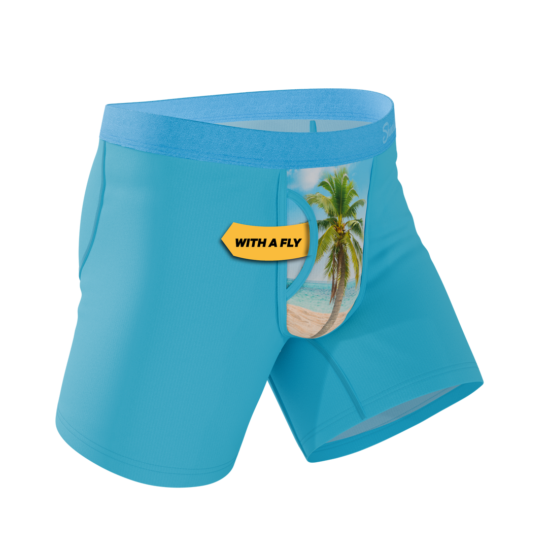 The Beach Please | Palm Tree Ball Hammock® Pouch Underwear With Fly