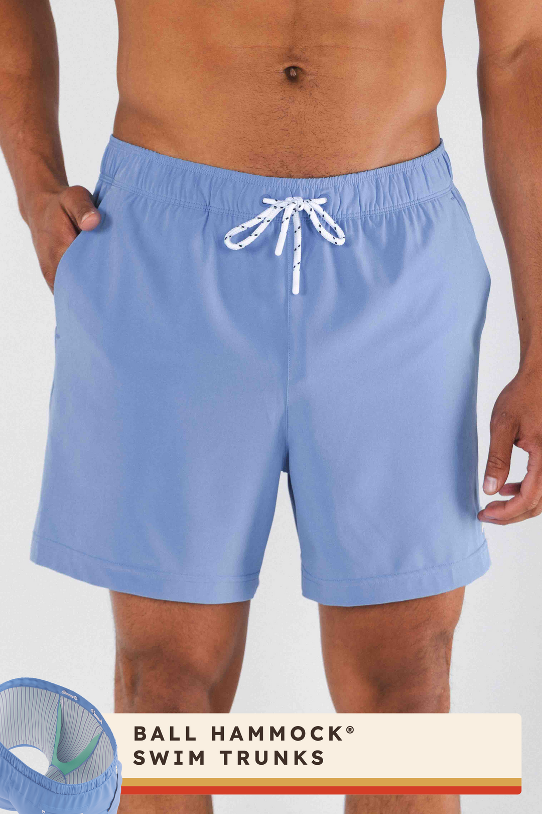 The Belly Flop | Blue and Green Ball Hammock® Pouch 5" Swim Trunks