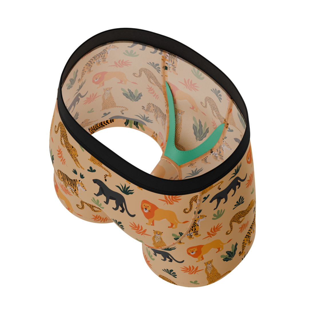 The Big Cat Conga | Safari Animals Boy's Boxer Briefs