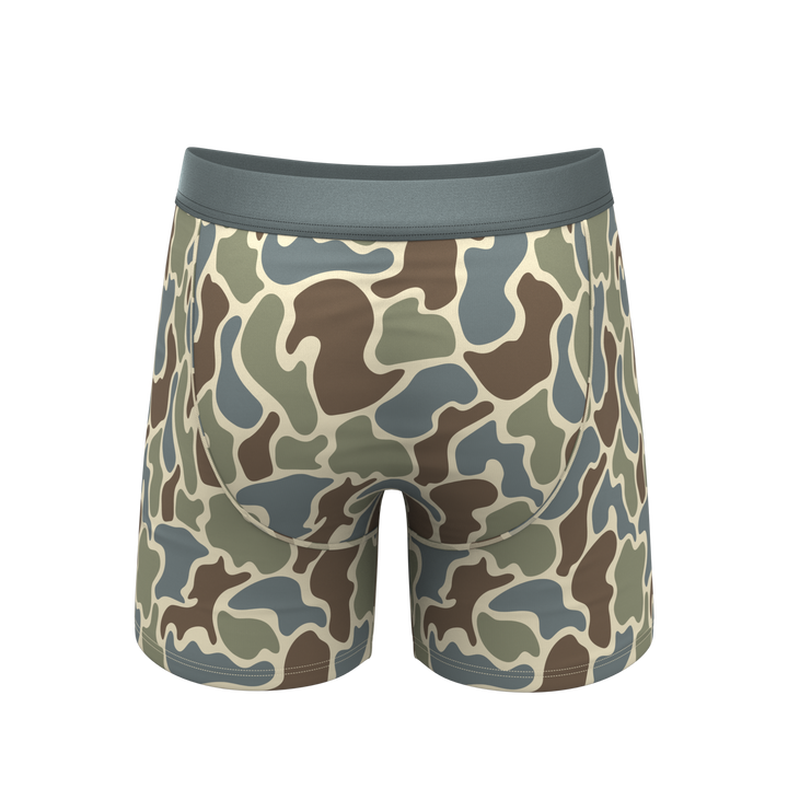 The Blender | Grey Duck Camo Ball Hammock® Pouch Underwear With Fly