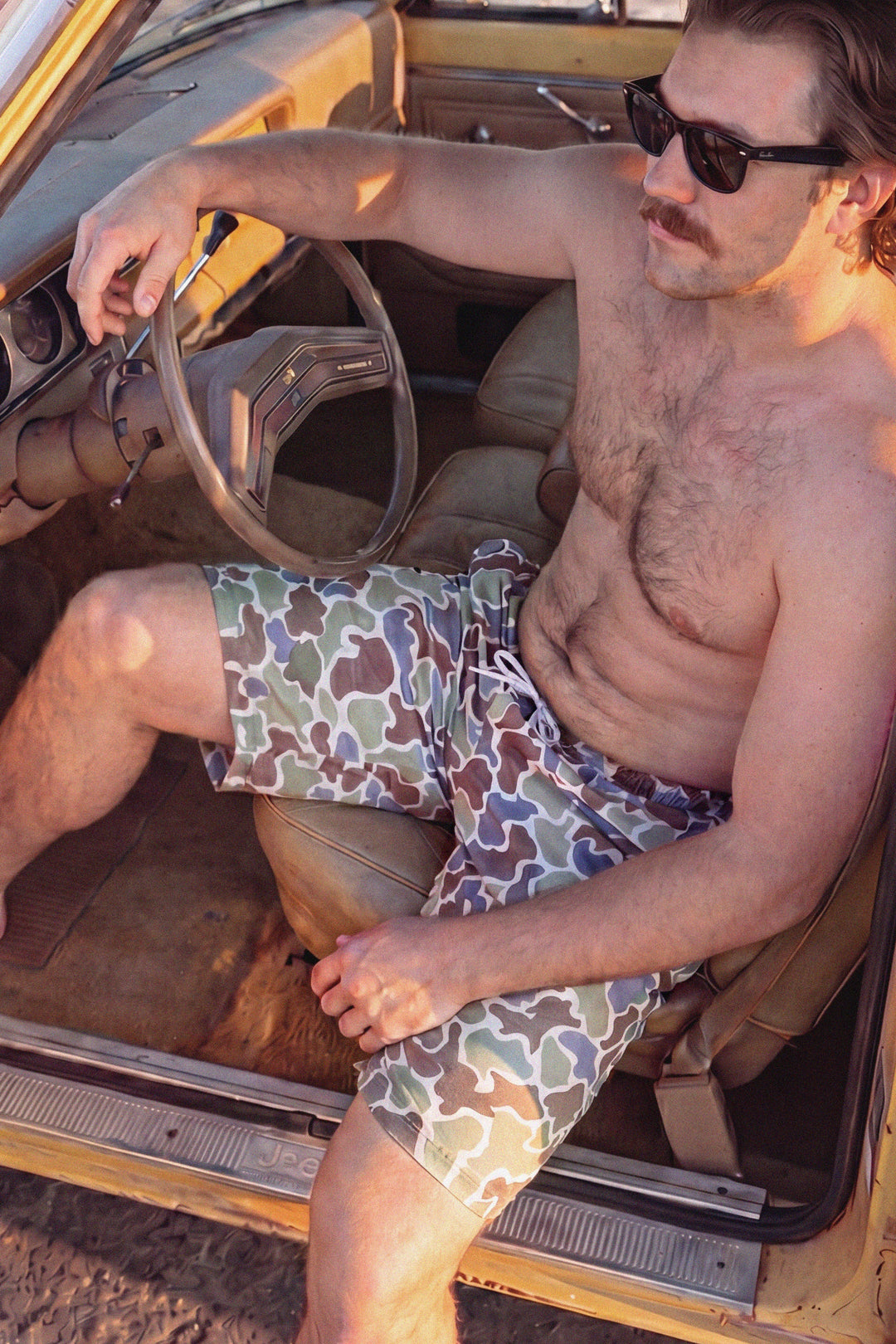 The Blender | Grey Duck Camo Ball Hammock® Pouch 8" Swim Trunks