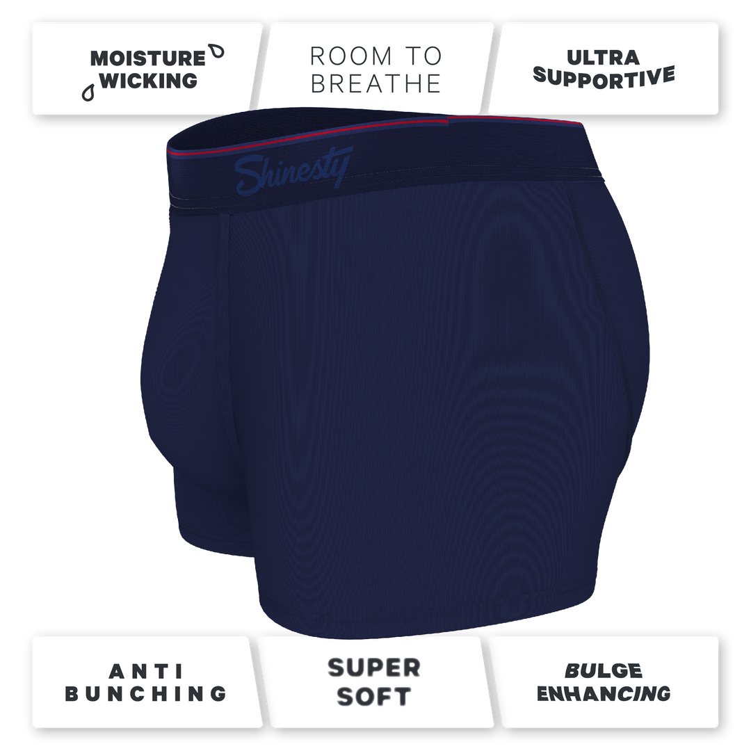 The Blueberry Pie | Red Tip Navy Ball Hammock® Pouch Trunks Underwear