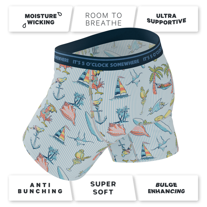 The Boat Drinks | Shinesty x Margaritaville® Ball Hammock® Pouch Underwear With Fly