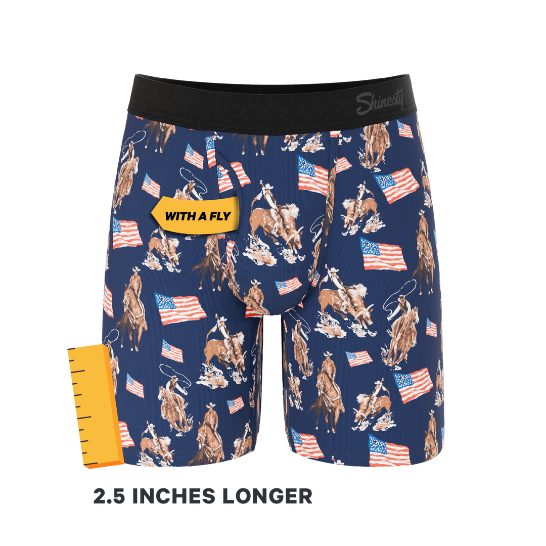 The Bootstraps & Chaps | Americana Cowboy Long Leg Ball Hammock® Pouch Underwear With Fly