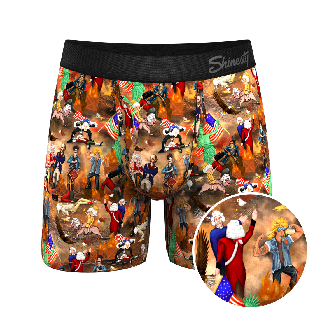 The Boston Tea Bag Party | Patriotic Ball Hammock® Pouch Underwear With Fly