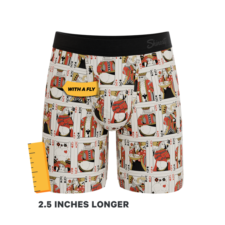 The Bottomless Blackjack | Vintage Playing Cards Long Leg Ball Hammock® Pouch Underwear With Fly