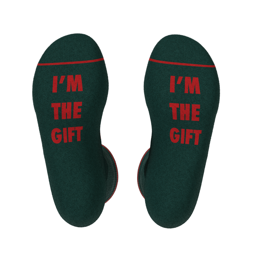 The Bow On Top | Ribbon Present Heel Hammock™ Crew Socks