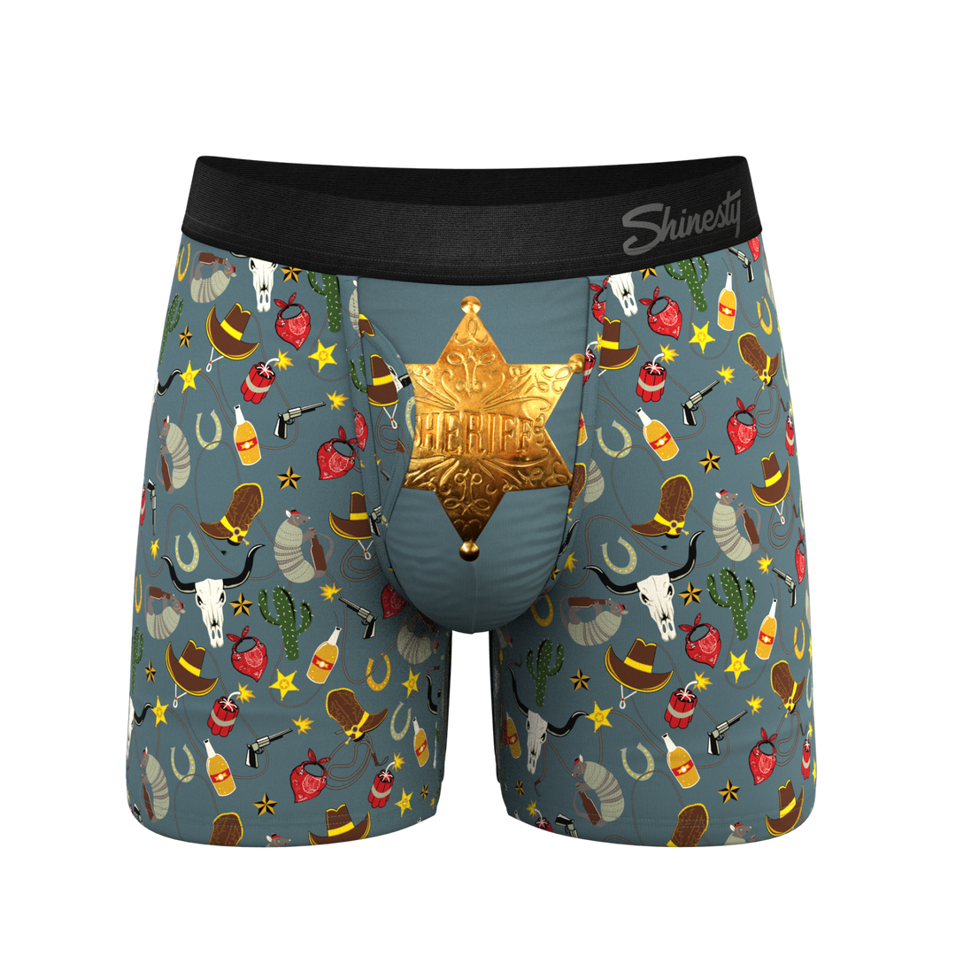 The Giddy Up | Sheriff Badge Ball Hammock® Pouch Underwear With Fly