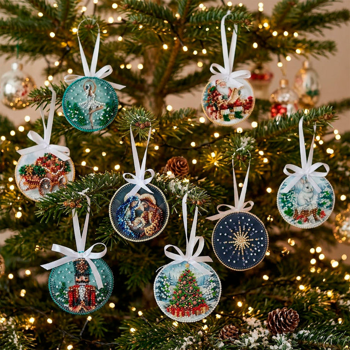 By the Christmas Tree Bead Embroidery Decoration Kit by Abris Art ABT-062