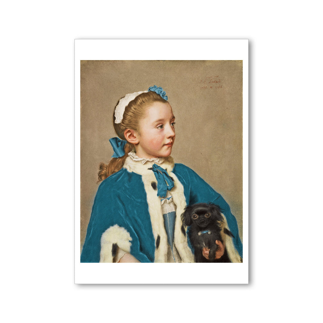 Liotard - Portrait of Maria Frederike at Age Seven - Postcard