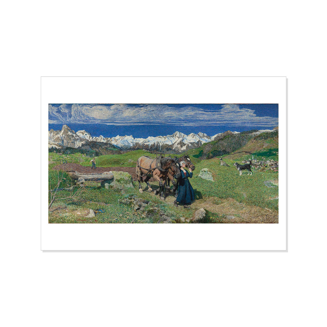 Segantini -  Spring in the Alps - Postcard