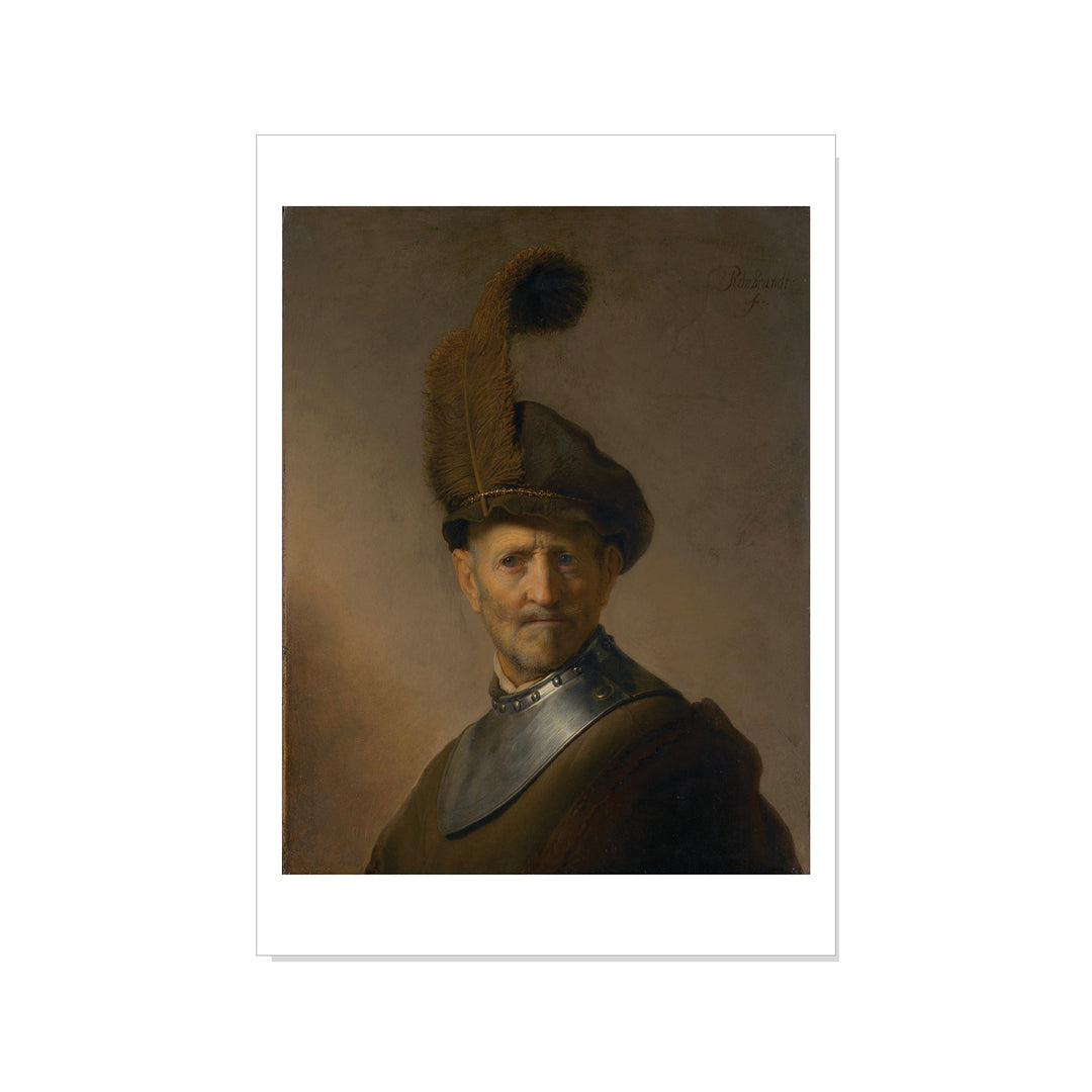 Rembrandt - An Old Man in Military Costume - Postcard