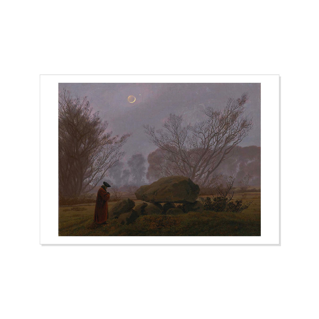 Friedrich - A Walk at Dusk - Postcard