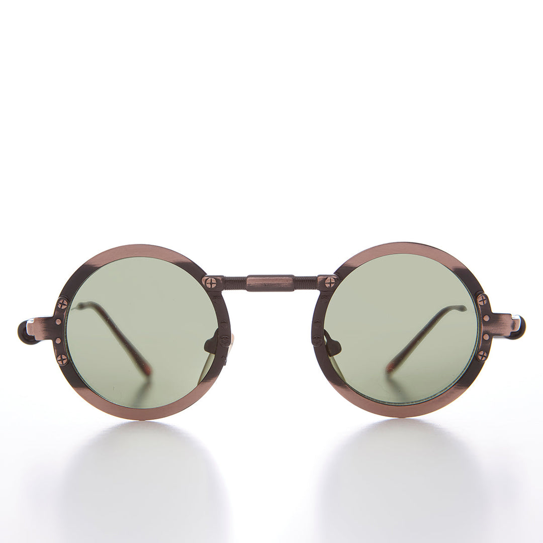 Round Industrial Steampunk Vintage Sunglass - Callum