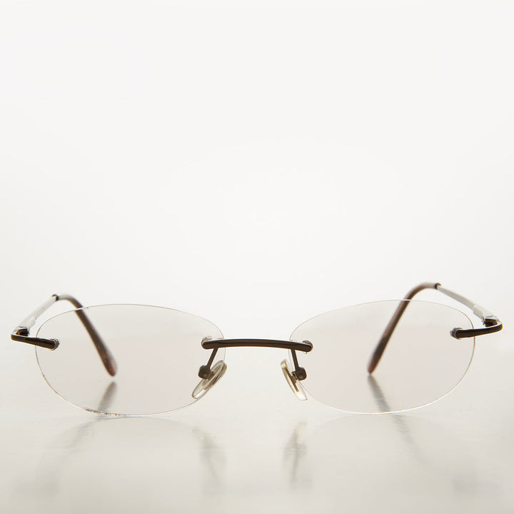 Rimless Half Frame Reading Glasses - Carlton