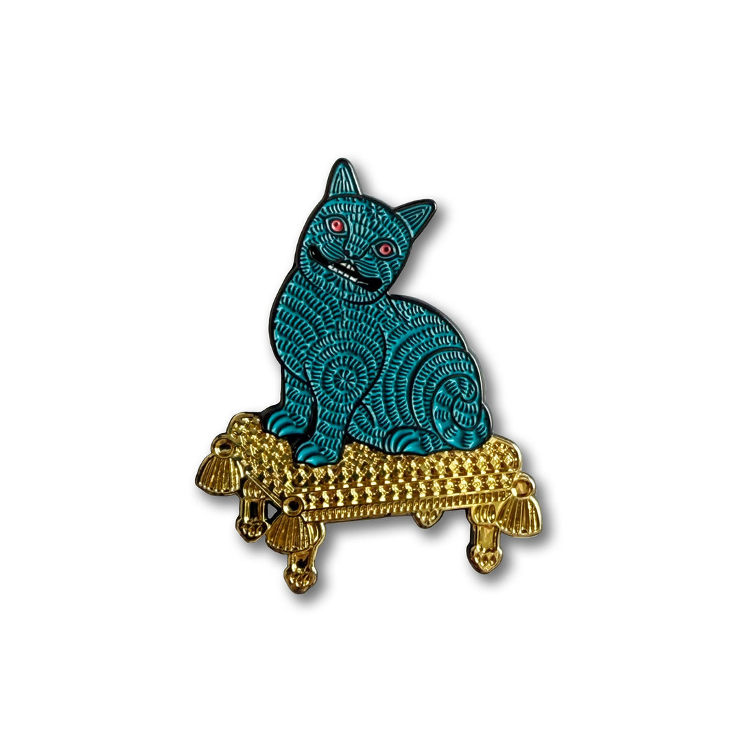 Purrquoise Enamel Pin
