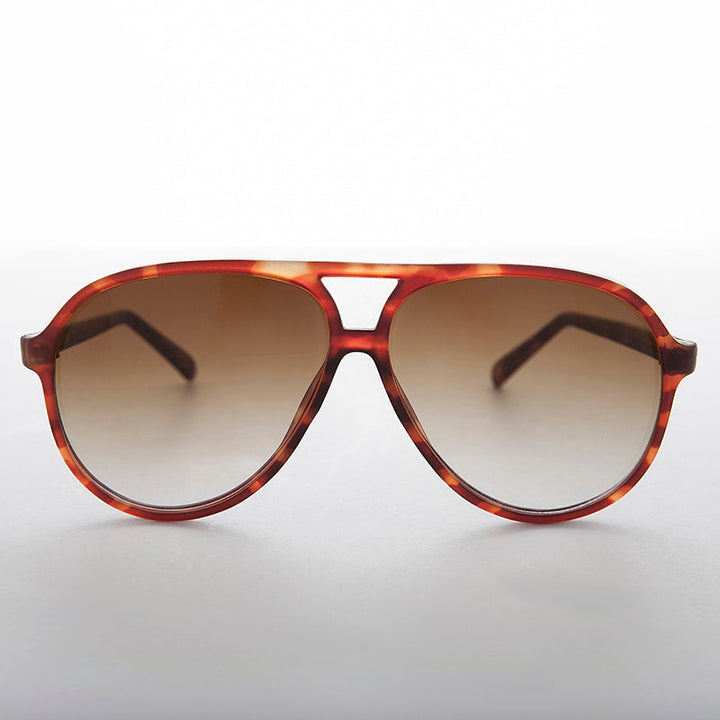 Large Frame Pilot Vintage Sunglass with Gradient Lens - Champ