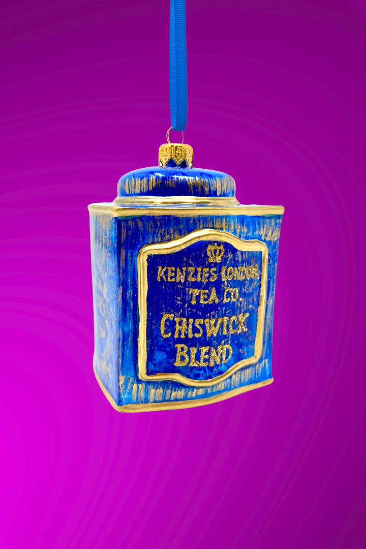 Chiswick Tea Tin Glass Ornament