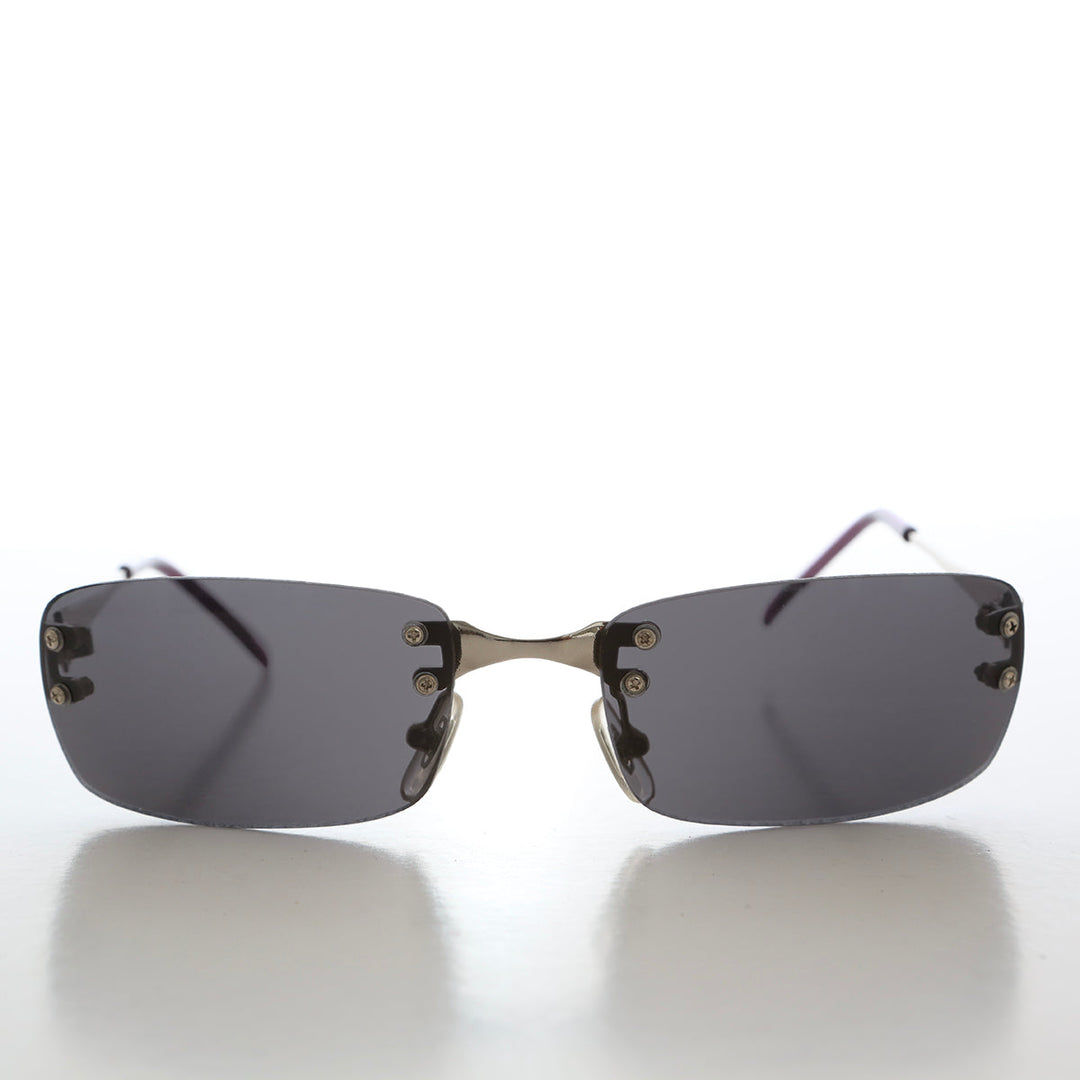 90s Rimless Rectangular Sunglasses - Cordy