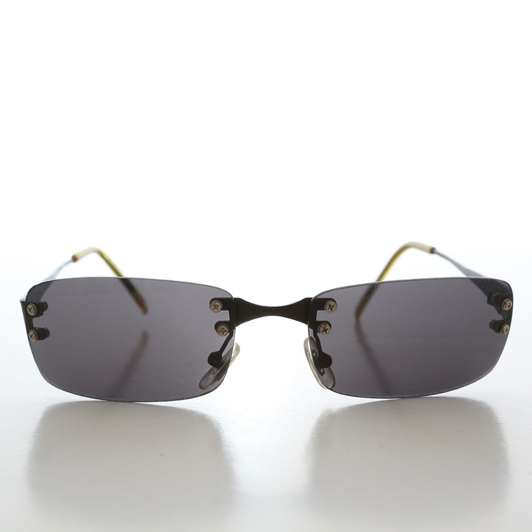 90s Rimless Rectangular Sunglasses - Cordy