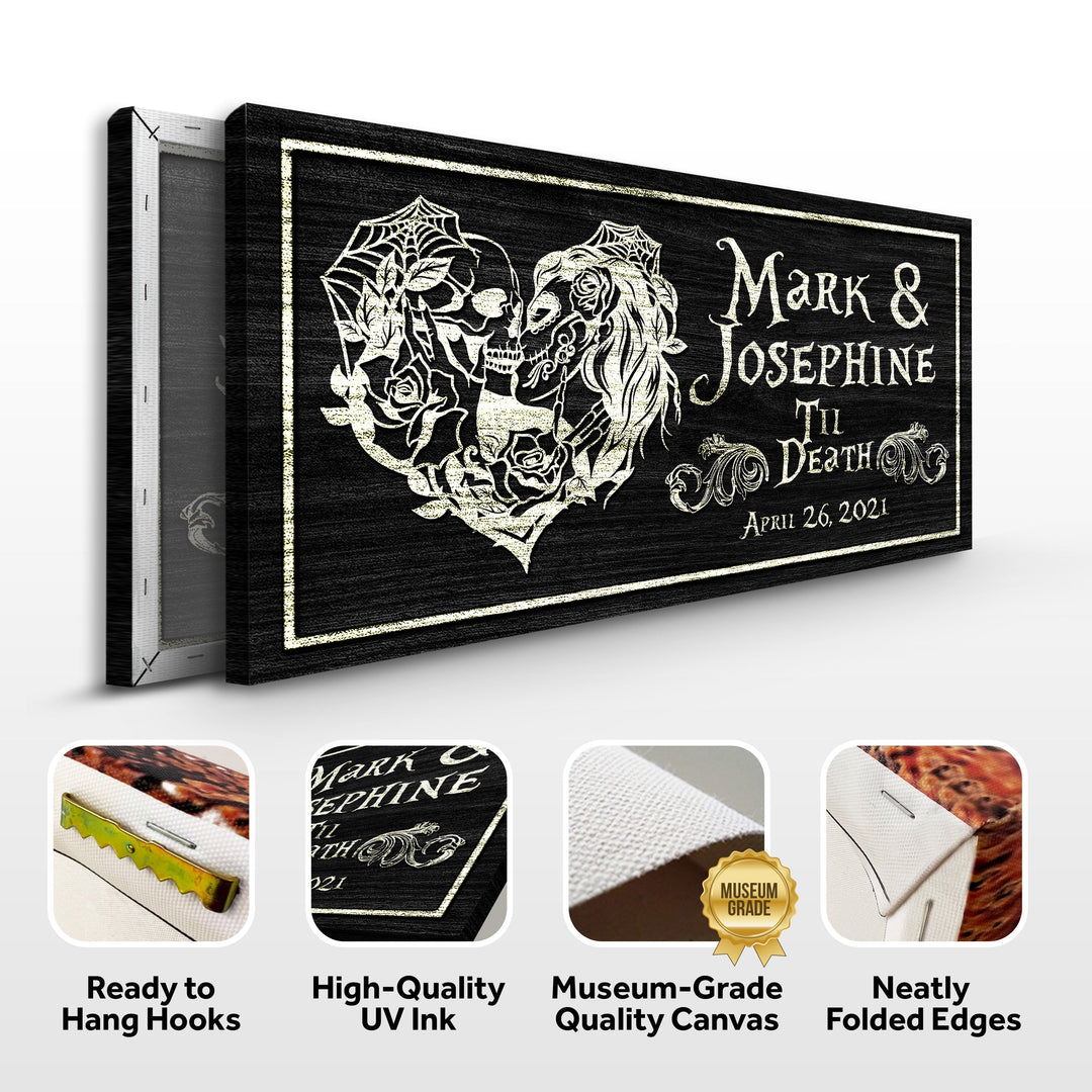 Till Death Do Us Part Skeleton Personalized Sign - Personalized Gift For Husband Or Wife