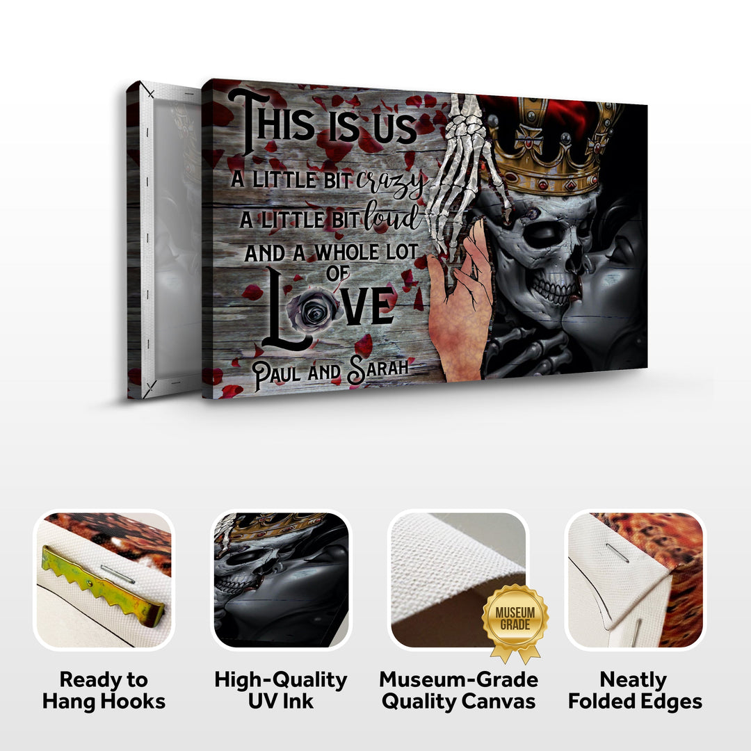 This Is Us Personalized Gothic Couple Sign - Ideal Gothic Decor For Home