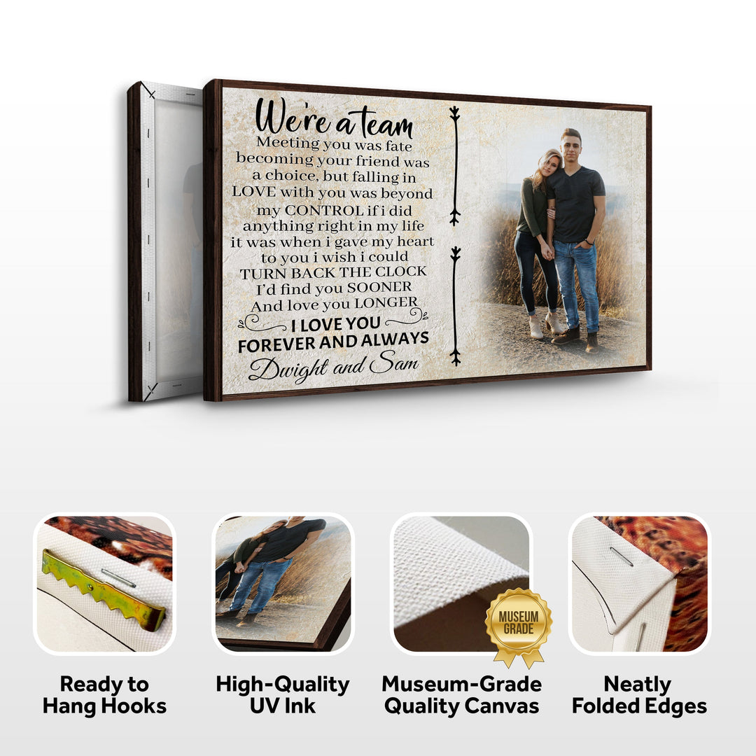 We're A Team Couple Sign V