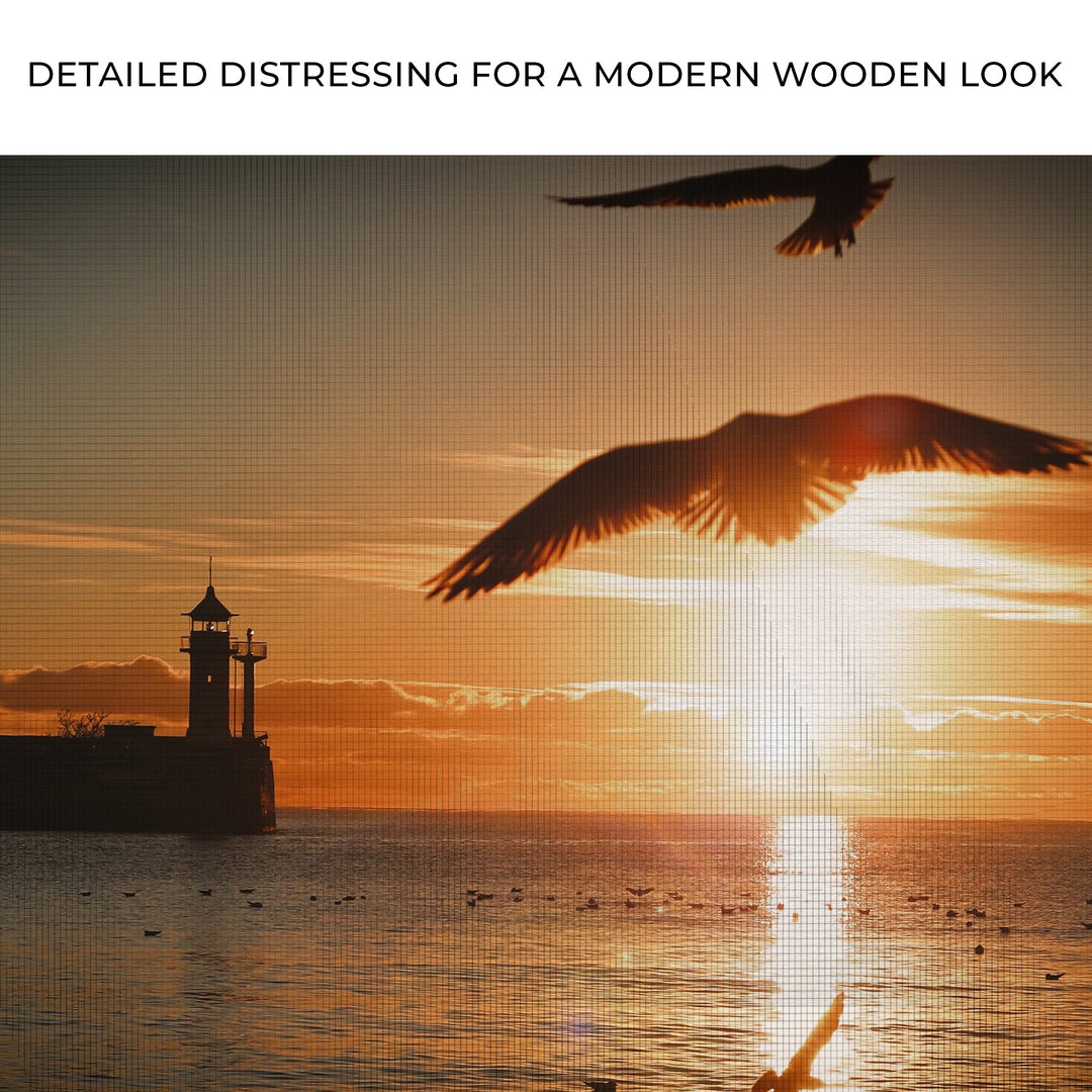 Birds On Magical Sunrise Canvas Wall Art