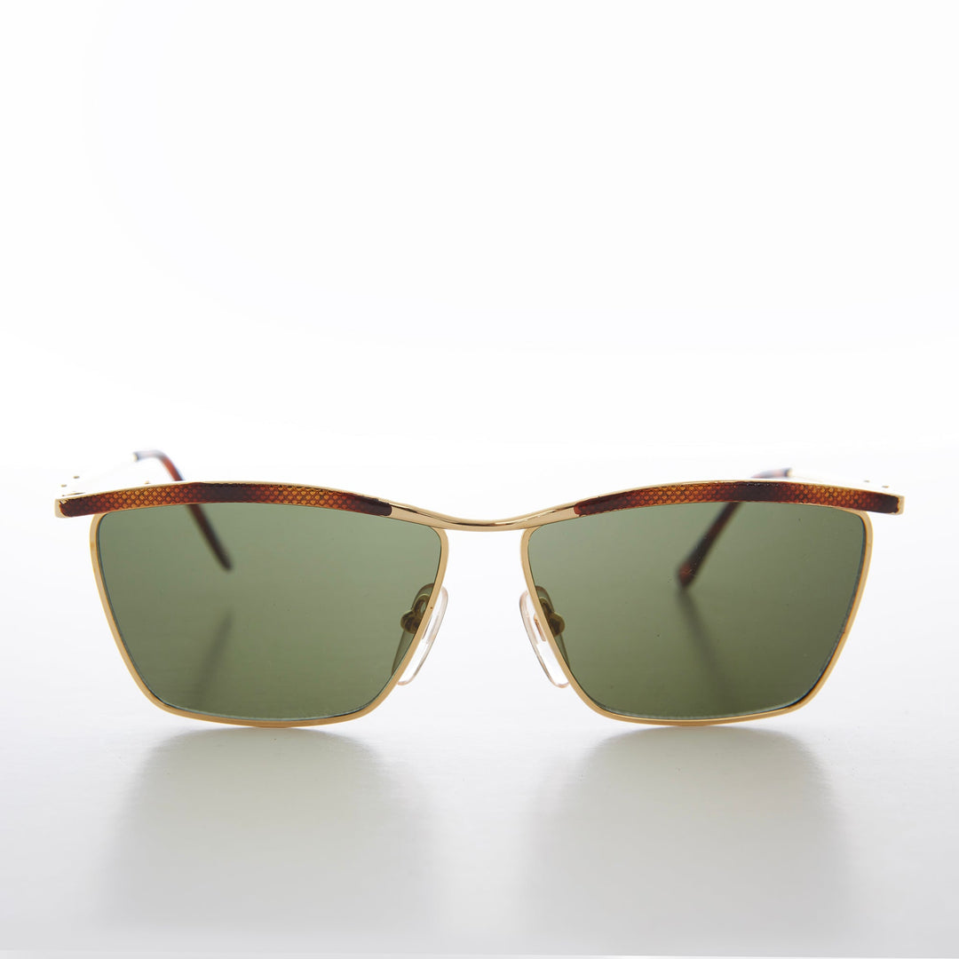 Gold Square Unisex Vintage Sunglasses - Cypher