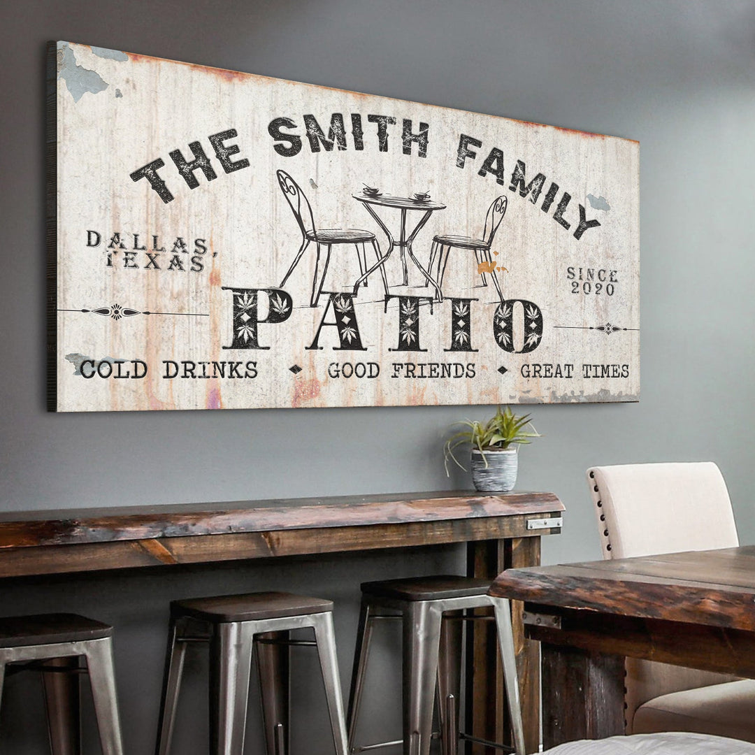 Family Patio Sign