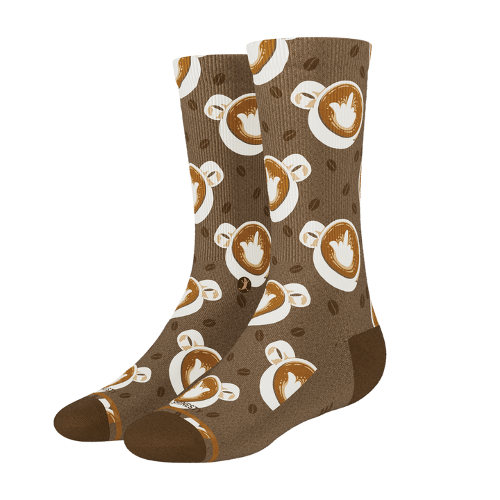 The Caf-fiend | Coffee Heel Hammock™ Crew Socks