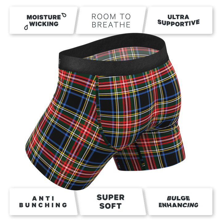 The Cappuccino | Holiday Tartan Plaid Ball Hammock® Pouch Underwear With Fly