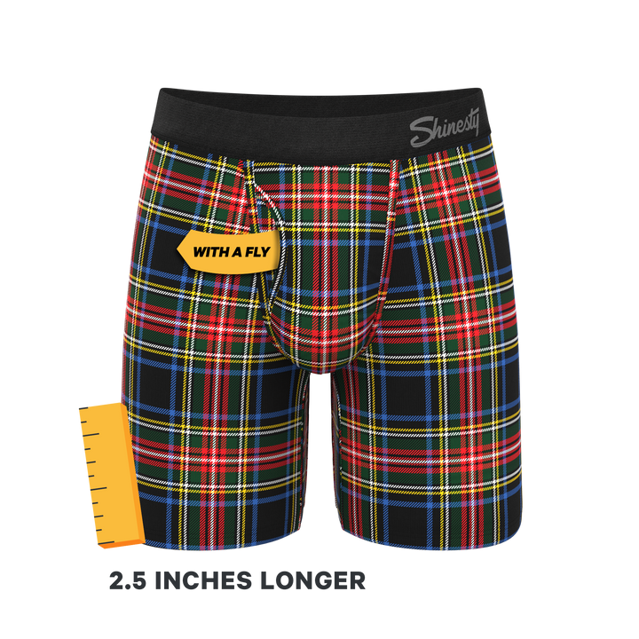 The Cappuccino | Holiday Tartan Plaid Long Leg Ball Hammock® Pouch Underwear With Fly