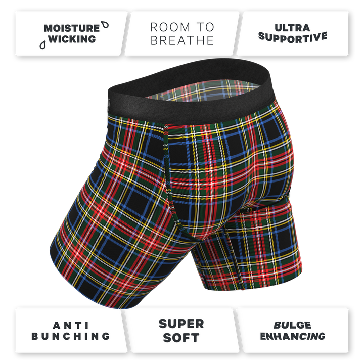 The Cappuccino | Holiday Tartan Plaid Long Leg Ball Hammock® Pouch Underwear With Fly