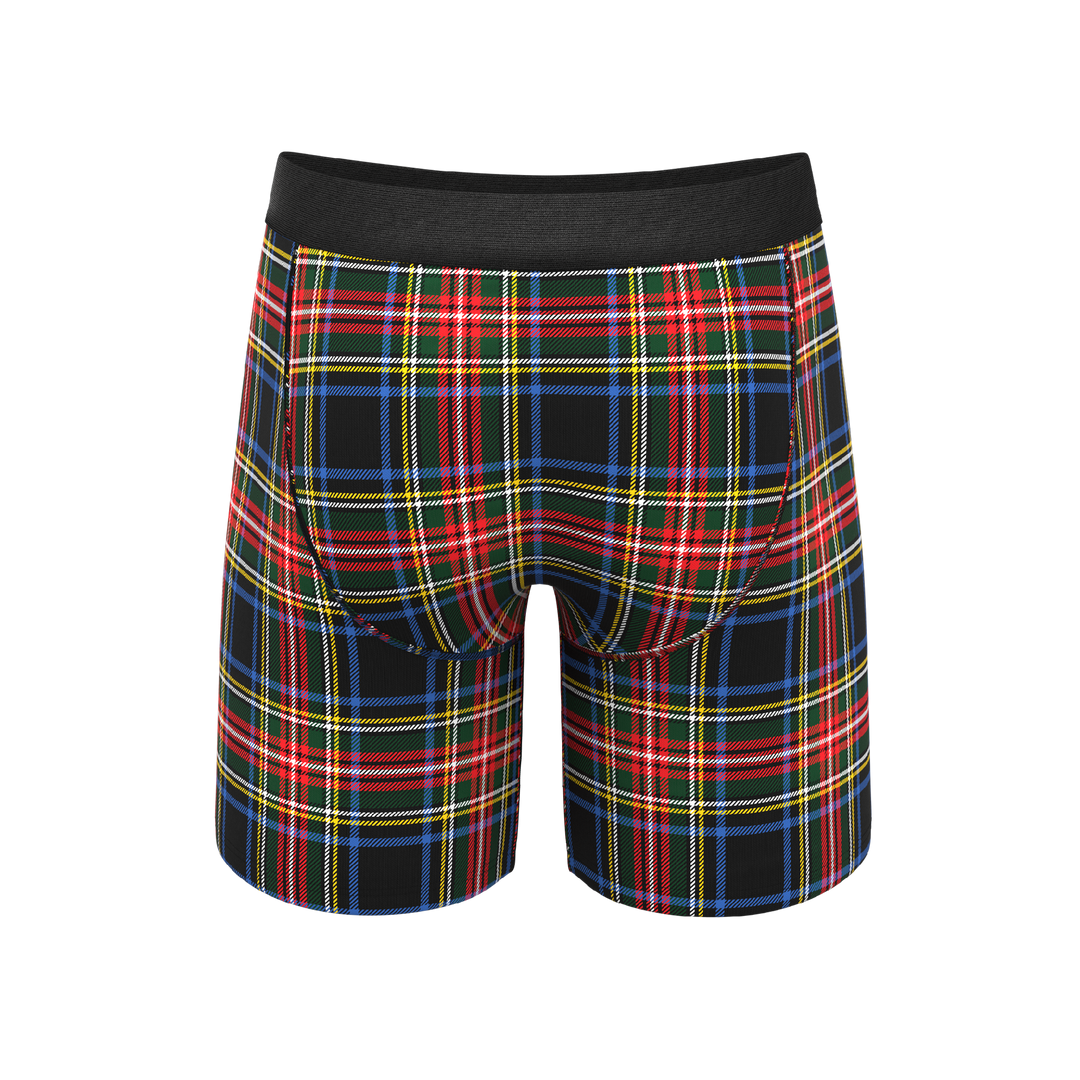 The Cappuccino | Holiday Tartan Plaid Long Leg Ball Hammock® Pouch Underwear With Fly