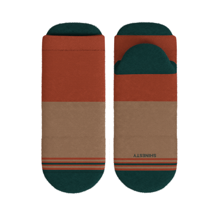 The Car Camper | Earth Tone Color Block Heel Hammock™ Ankle Socks