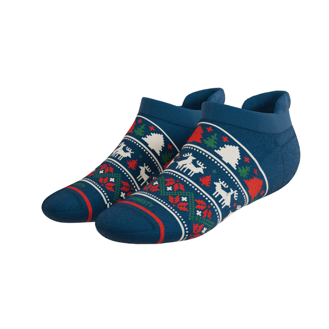The Caribou Lous | Christmas Deer Heel Hammock™ Ankle Socks