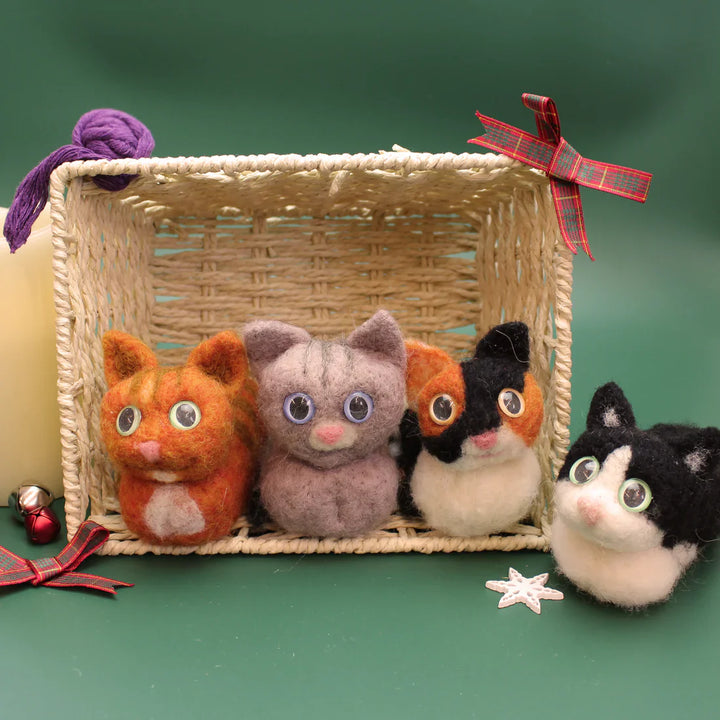 Cartoon Cat Loaf Needle Felting Kit by The Makerss KTS-CartoonCatLoaf-Complete