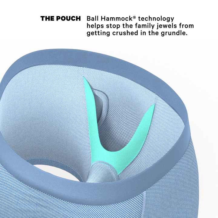 The Chambray All Day | Blue Chambray Ball Hammock® Pouch Underwear With Fly