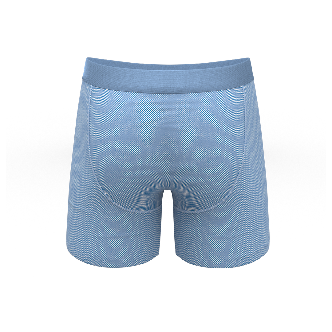 The Chambray All Day | Blue Chambray Ball Hammock® Pouch Underwear With Fly