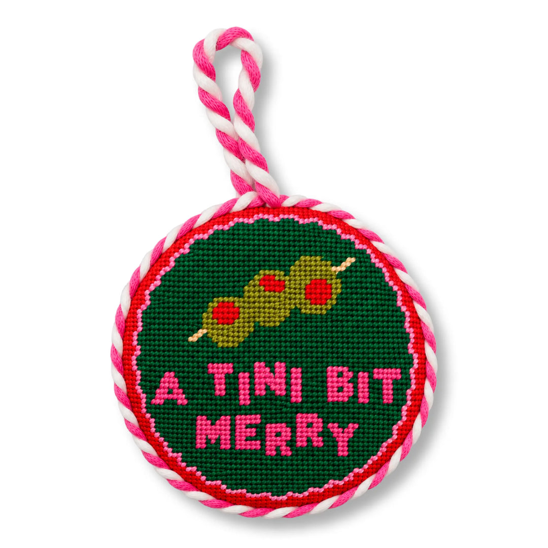 Needlepoint Ornament - Tini Bit Merry