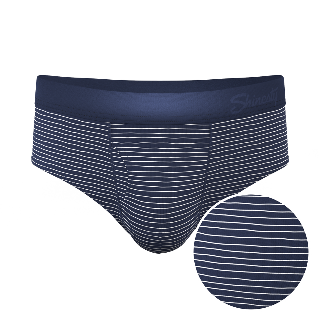 The Cheek Streak | White Stripe Ball Hammock® Pouch Underwear Briefs