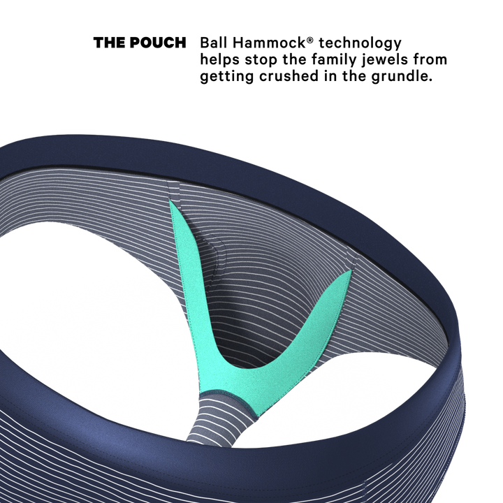 The Cheek Streak | White Stripe Ball Hammock® Pouch Underwear Briefs