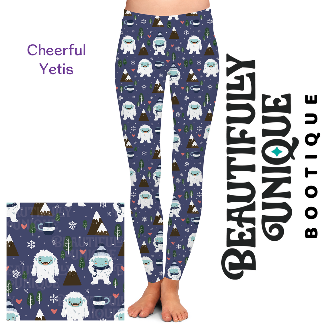 Cheerful Yetis Exclusive Leggings - High-quality Handcrafted Vibrant