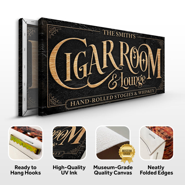 Personalized Cigar Room and Lounge Sign