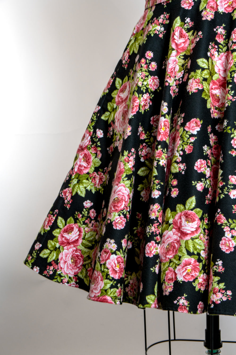 Circle Skirt- Beautiful Roses on Flannel