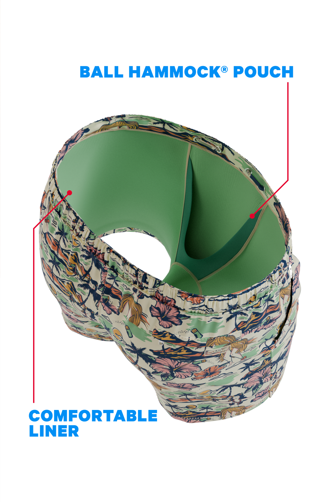 The Come Monday | Shinesty x Margaritaville® Ball Hammock® Pouch 8" Swim Trunks