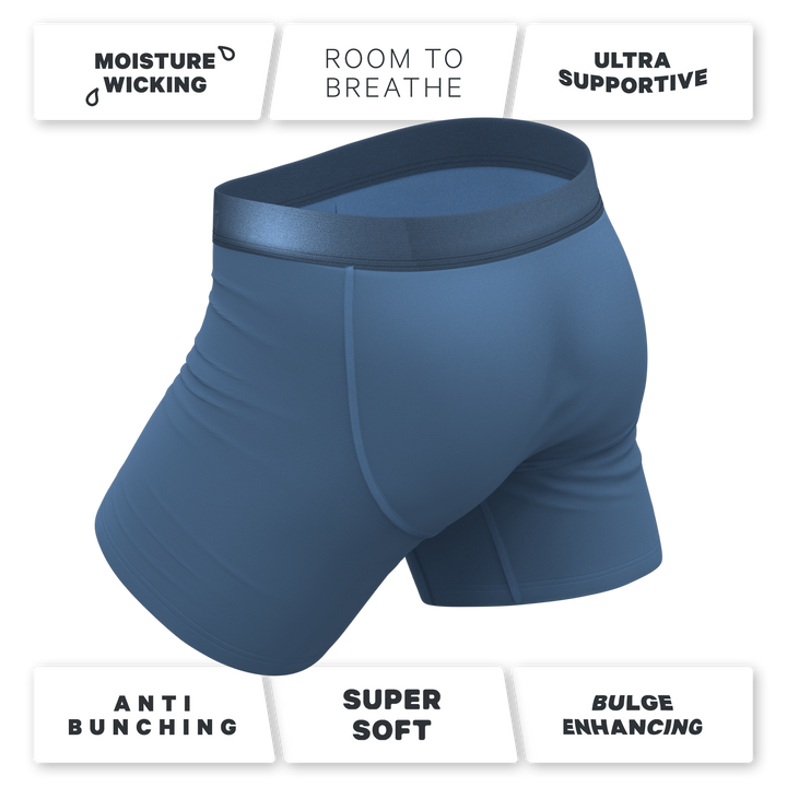 The Cool Cobalt | Slate Blue Ball Hammock® Pouch Underwear With Fly
